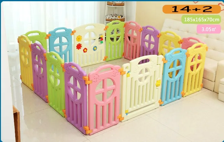 

Safe Baby Infant Indoor Play Protection Fence New Style Mix Color Baby Toddler Learn Walking Crawling Fence