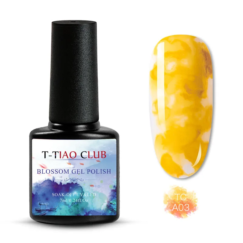 T-TIAO CLUB Blooming Painting Nail Gel Polish Effect Flower Blossom Nails Gel Soak off UV Gel Varnish Manicure Nail Art Lacquer - Цвет: EZ118