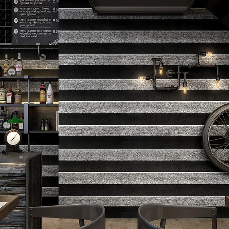 

3d solid retro black white stripes wallpaper modern minimalist hair salon clothing hairdressing barber shop background wallpaper
