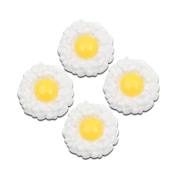 

LF 20Pcs 25mm Resin Poached Egg Decoration Crafts Flatback Cabochon Embellishments For Scrapbooking Kawaii Cute Diy Accessories