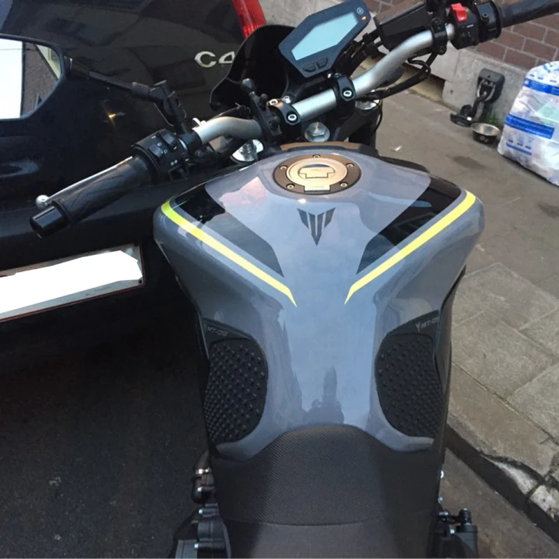 For Yamaha MT-09 FZ-09 MT09 2014 2015 2016 Motorcycle Anti slip Tank Pad 3M Side Gas Knee Grip Traction Pads Protector Sticker (5)