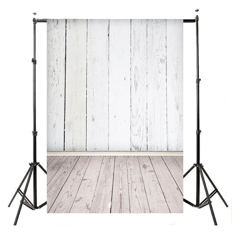 5X7 FT Vinyl WHITE WOOD Floor Photography Background Studio Photo Prop photographic Backdrop cloth waterproof 210cm x 150cm