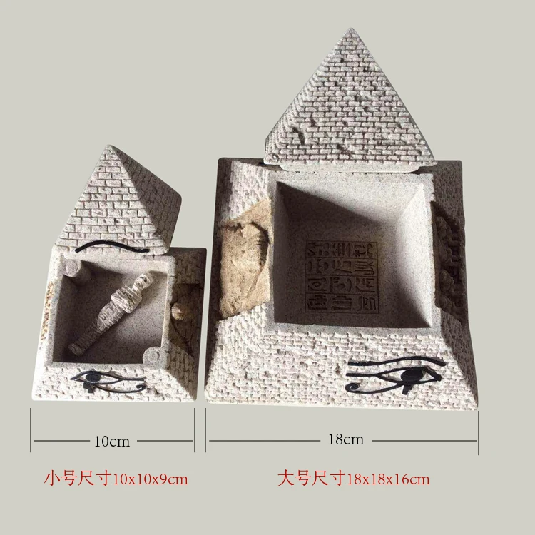 

Ancient Egyptian Pyramids Archaeological Decoration Decorative Arts and Crafts Casket Egypt Receiving Box Sandstone Model Gift