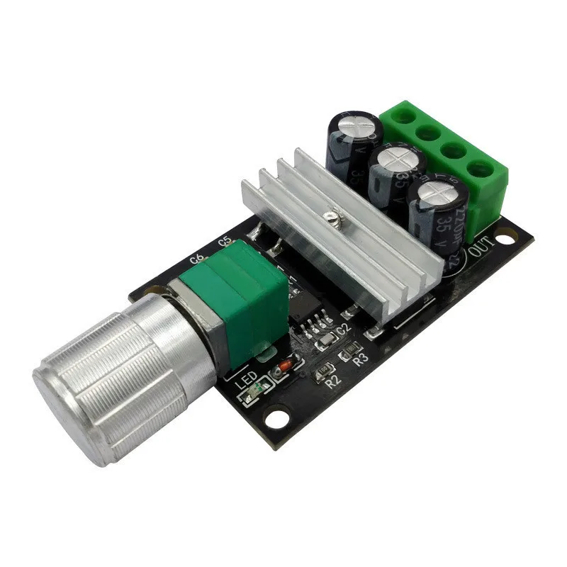 

PWM DC 6-28V 3A Motor Speed Controller Regulator Adjustable Variable Speed Control Switch Fan DC Motor Governor Tools