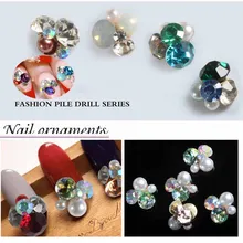 New 10pcs Luxury Japanese nail jewelry decoration alloy heap rhinestones pearls 3d nail art charm nail metal glitter accessories New 10pcs Luxury Japanese nail jewelry decoration alloy heap rhinestones pearls 3d nail art charm nail metal glitter accessories