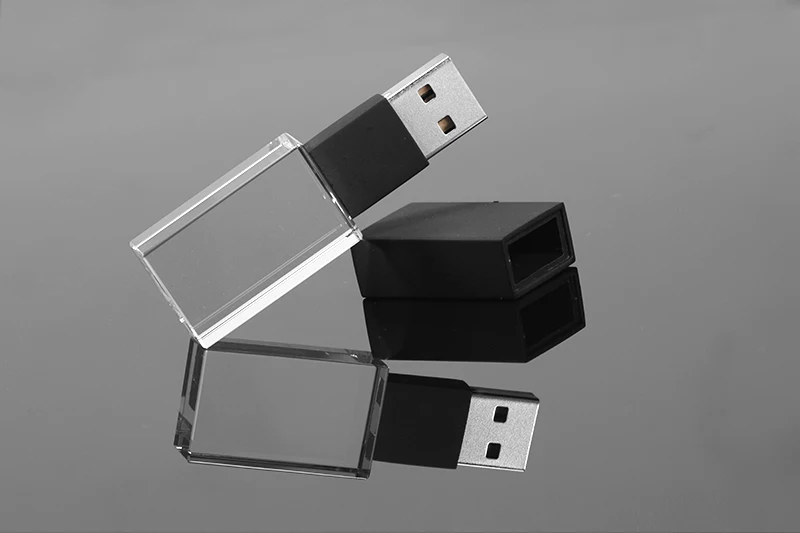 POWERONE "кристалл usb палочки 3d печать логотип на заказ 4GB 16GGB 32GB 64GB usb флэш-накопитель прозрачное стекло(более 10 шт бесплатный логотип