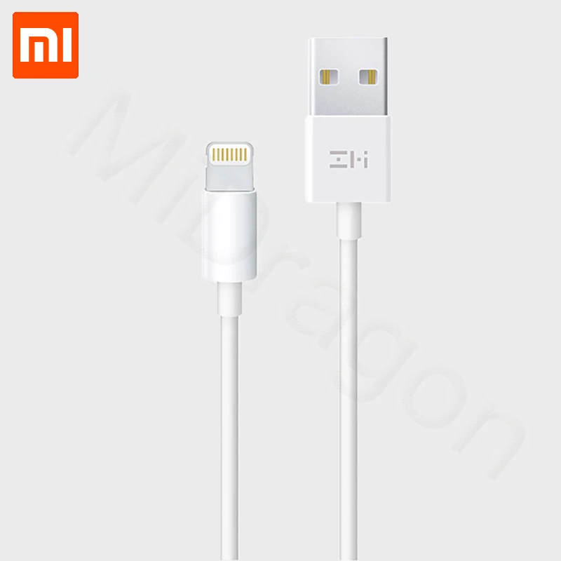 Xiaomi кабель для передачи данных 1 м белый для iphone Ipad ipod MFI Сертификация зарядный кабель для синхронизации данных для iphone X XS Max XR Быстрая зарядка - Цвет: Белый