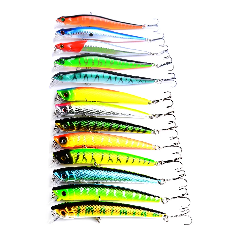 

13pcs hard minnow fishing lures set wobbler catfish pike carp trout perch fishing baits crappie pesca fishing tackles