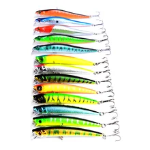 13pcs hard minnow fishing lures set wobbler catfish pike carp trout perch fishing baits crappie pesca fishing tackles  