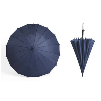 

Hot Fully-automatic Three Folding Umbrella Male Commercial Compact Large Strong Frame Windproof 10Ribs Gentle Umbrellas