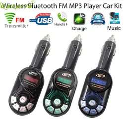 Новая мода Беспроводной Bluetooth гарнитура для авто MP3-плееры fm-передатчик SD TF Dual USB charge_kxl0424