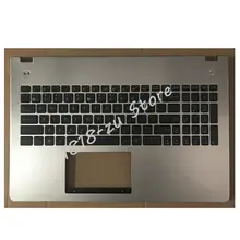 YALUZU, новая английская клавиатура для Asus N56, N56V, N56VM, N56VZ, N56SL, с C корпусом, верхний чехол, Упор для рук, США, верхняя крышка, верхний чехол