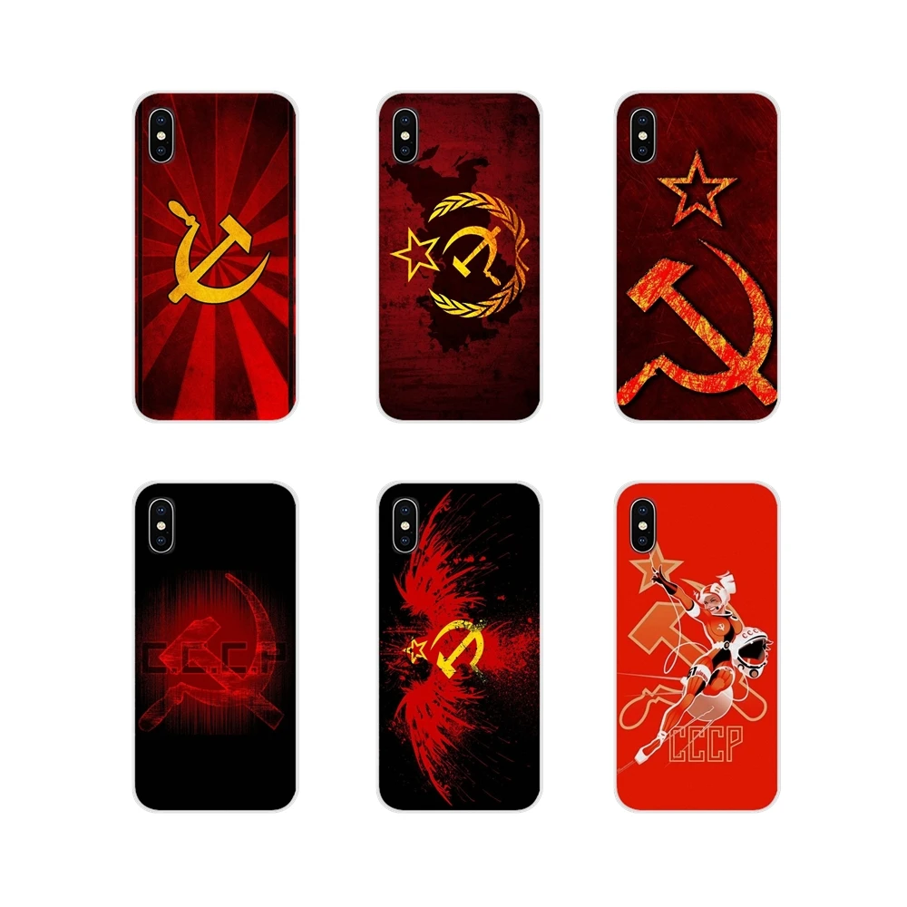 

Transparent TPU Bag Case russia soviet emblem cccp For Xiaomi Redmi Note 6A MI8 Pro S2 A2 Lite Se MIx 1 Max 2 3 For Oneplus 3 6T