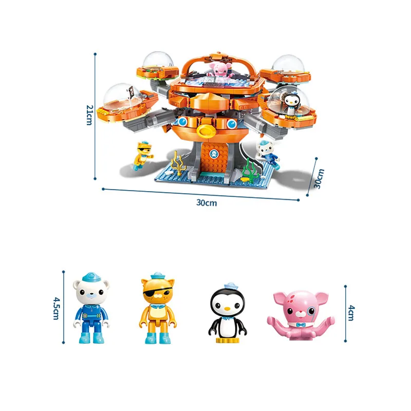 Octonauts Осьминог 3708 698 шт. игровой набор и Barnacles модель Конструкторы для строительства Кирпичи совместимы с игрушками для детей