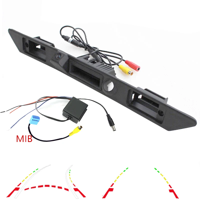 HD CCD Автомобильный багажник ручка переключатель заднего хода камера для Audi A6L Q7 A4 A3 A5 A6 A8L A8 динамический траектория реле фильтр PQ MIB - Название цвета: Dynamic track MIB