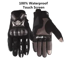 Nuevo 2015 Impermeable de Fibra De Carbono Guantes de Moto de Motocross Carreras de Motos Moto Ciclismo Guantes para Pantalla Táctil Guantes luvas
