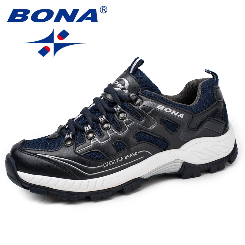 Skup BONA nowy styl klasyczny mężczyźni buty do biegania zasznurować męskie buty sportowe wygodne buty do biegania na świeżym powietrzu miękka darmowa wysyłka