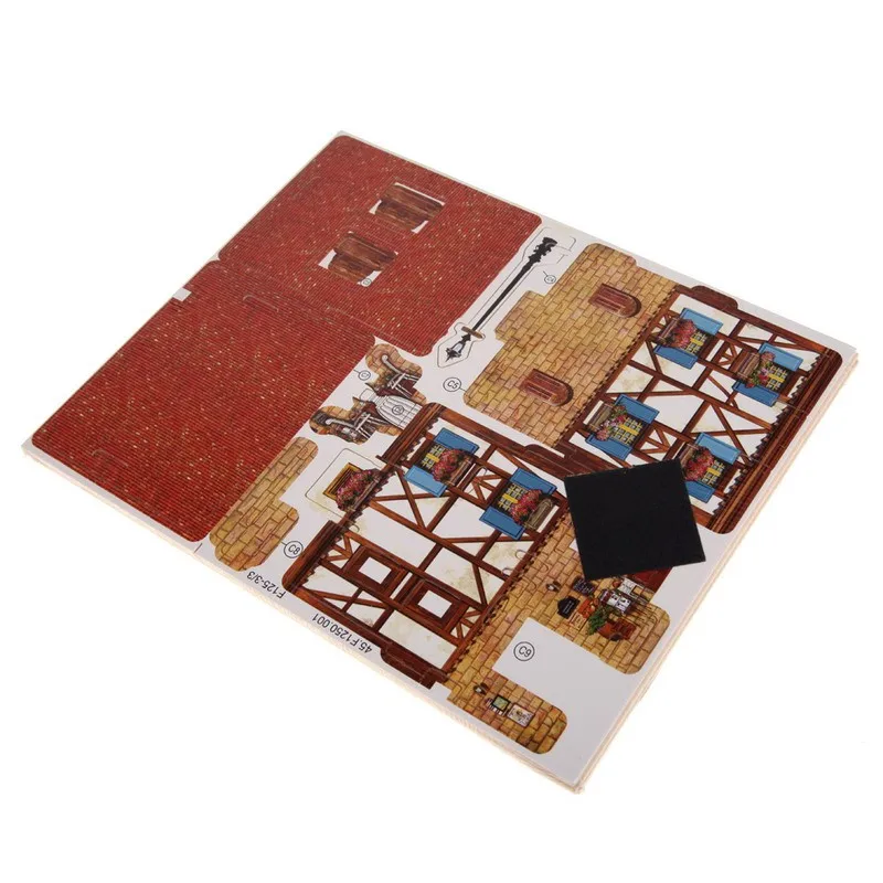 Free-Shipping-3D-Wood-Puzzle-DIY-Model-Kids-Toy-France-French-Style-Coffee-House-Puzzle-puzzle (3)