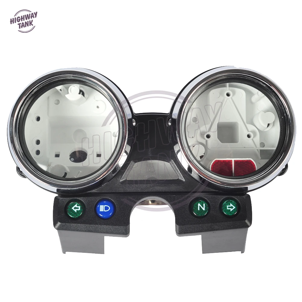 1 Set Chrome Motorcycle Speedometer Tach Gauge Cover Moto Speed Gauge