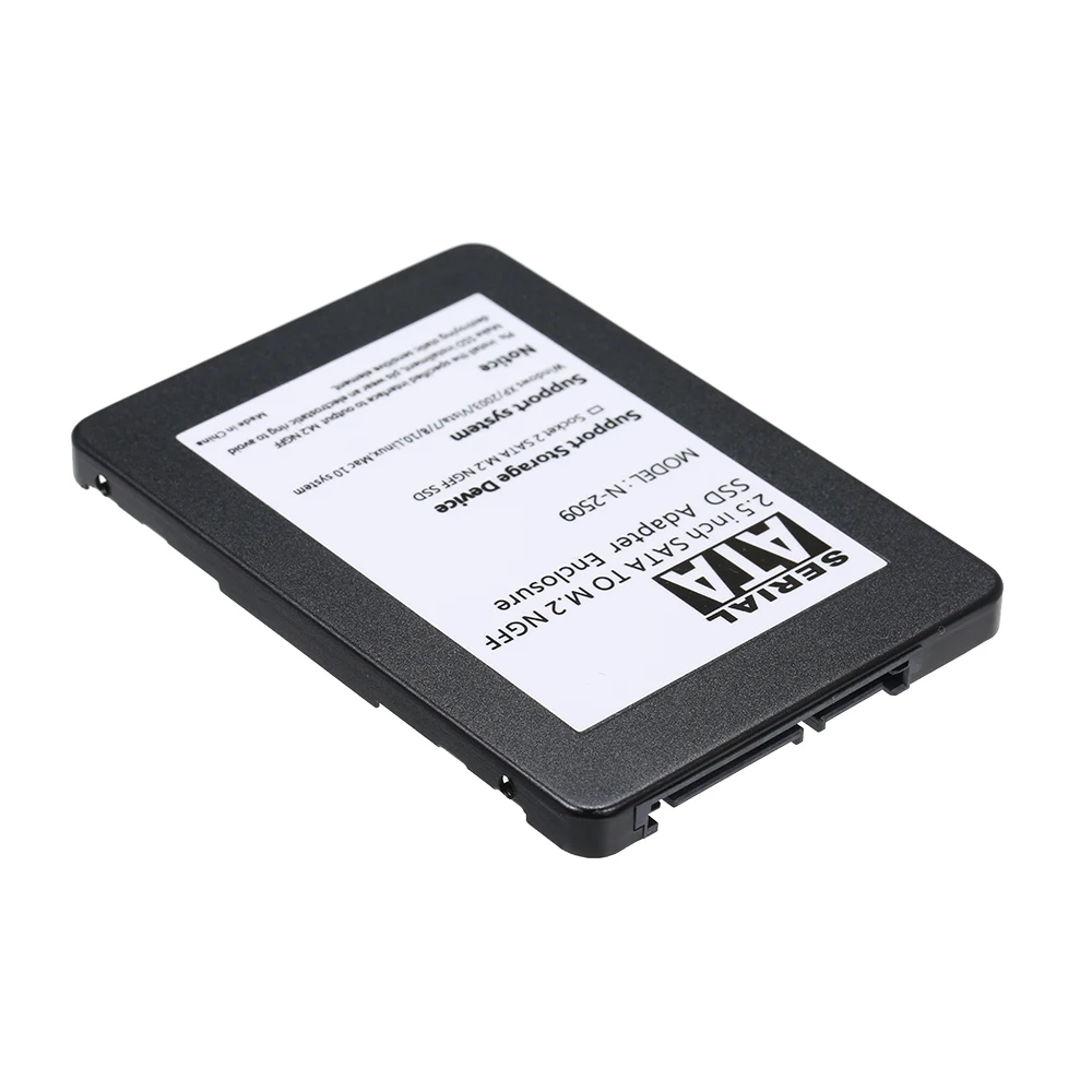 Корпус для твердотельных накопителей SSD черный металлический корпус M.2 NGFF на 22