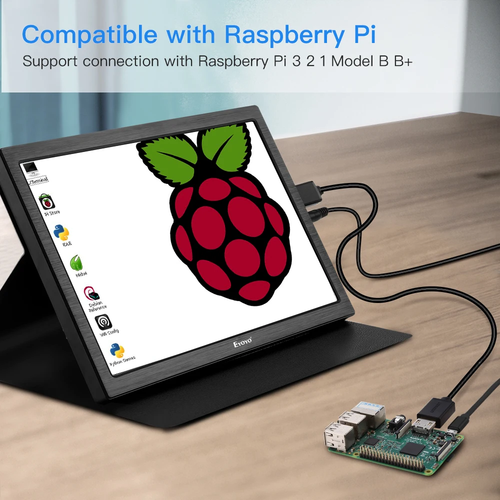 Eyoyo EM10T HDMI 1" raspberry pi игровой монитор портативный Full HD 2560x1600 ips для ПК ноутбука, совместимый с PS4 raspberry pi