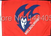 Melbourne Demons Flag 150X90CM AFL 3X5FT Banner 100D Polyester grommets custom009, free shipping