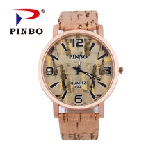 Relogio Masculino Simulation Wooden Quartz Men Watches Casual Wooden Color Leather Strap Watch Wood Male Wristwatch Relojes