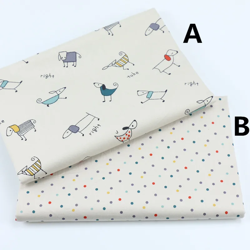 

160CM*50CM DOG dot Kindergarten diy cotton fabric sewing baby cloth infant linens kids bedding crafts patchwork fabric tissue