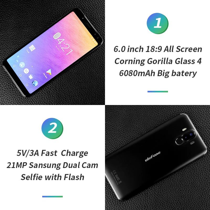 Ulefone Power 3 смартфон с 5 дюймовым дисплеем восьмиядерным процессором MT6763 ОЗУ 6 ГБ ПЗУ