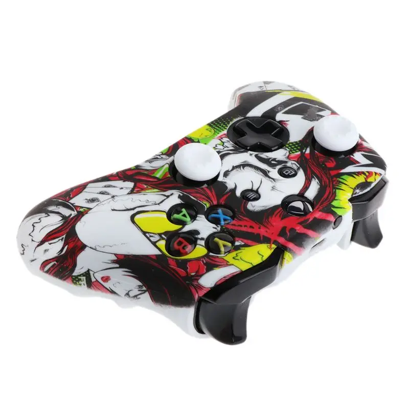 Brand High Quality Queen Pattern Silicone Gamepad Cover+2 Joystick Caps For XBox One X S Controller Game Accessories Parts