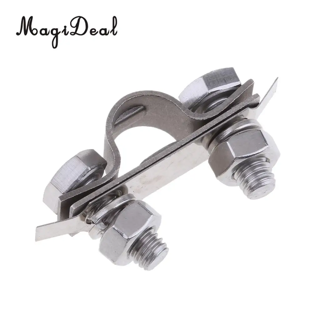 MagiDeal 304 Stainless Steel Control Throttle Cable U Shaped Clamp Boat Hardware for Inflatable Fishing Kayak Canoe Boat Access