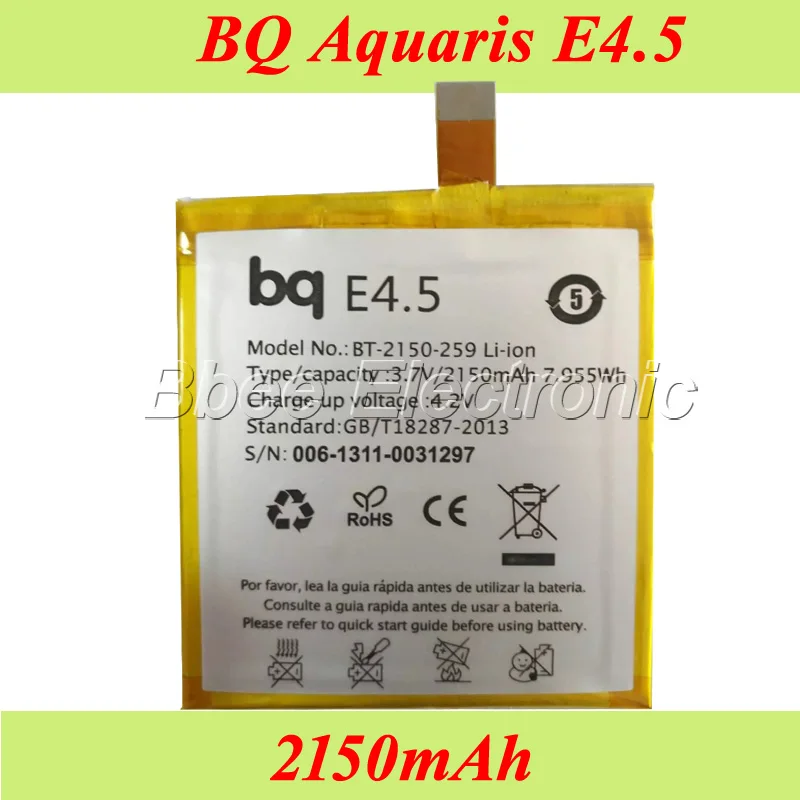 Для BQ Aquaris E4.5 аккумулятор 2150mAh Bateria|battery for|battery for phonebq aquaris battery |