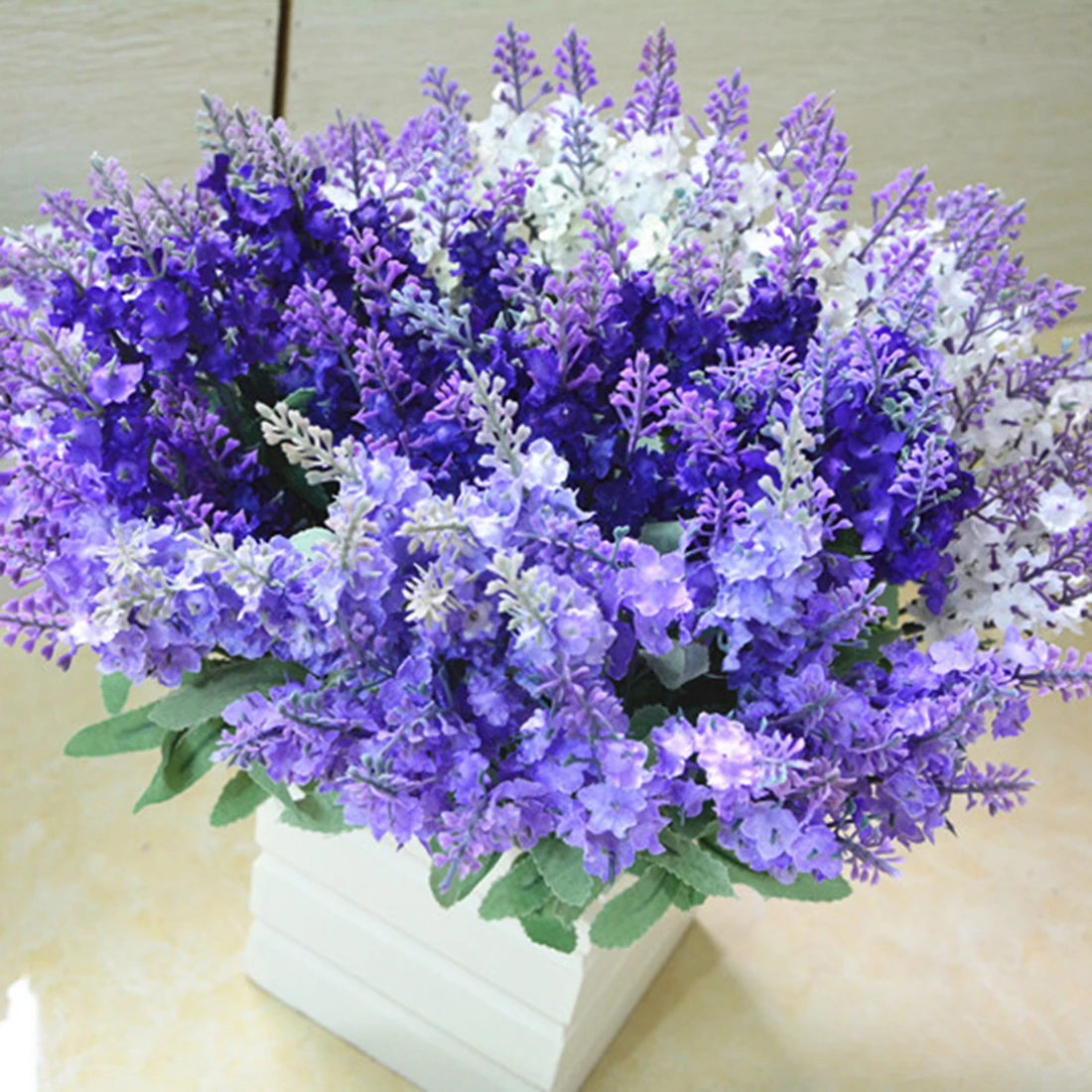 

Artificial Flowers 1PC 10 Head Bouquet Lavender Artificial Silk Flower Bride Bridal Decal Home Decoration Valentines Day Gift