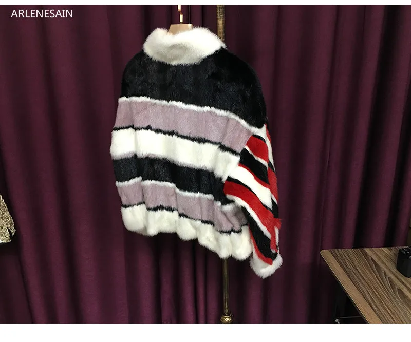 Fourrure Personnalisé Vison Cristal Nouvelle Mode 2019 couleur Femmes Multi Arlenesain Multi De Veste kPTOXZiu