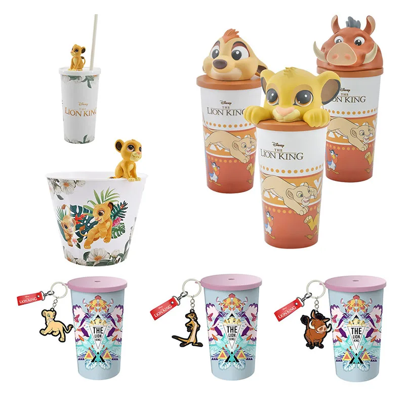 Genuine Movie THE LION KING Simba Figure Cup Toys Genuine Anime The Lion King TIMON Popcorn barrel Toys for Children Funs