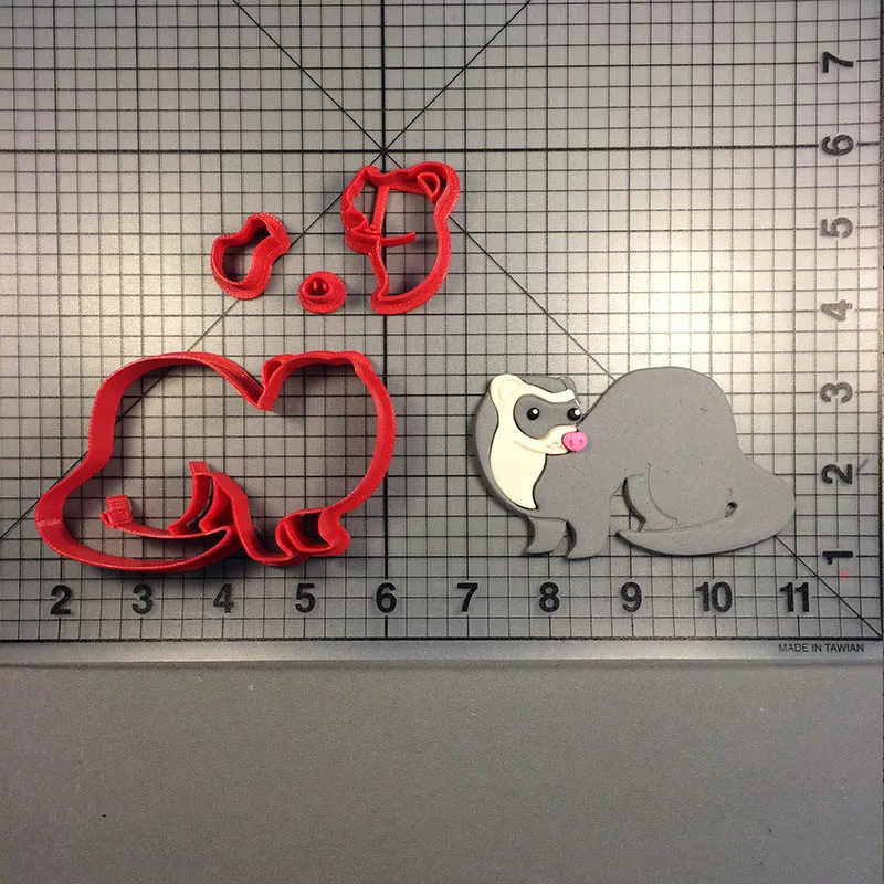 

Cute Animal Ferret Cookie cutter Custom Made 3D Printed Cookie Cotters set Cake Baking Cake Decoration kitchen Tools Cookie Mold