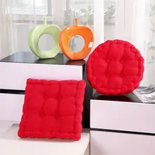 Thickening Soft Seat Pad Patio Solid Color Garden Square Indoor Dining Tie On Office Chair Foam New Cushion 40×40 50×50 60*60 cm
