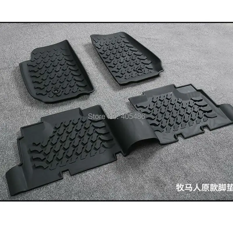 Новейший Горячий Модный 3D коврик для пола, резиновый черный коврик для Jeep Wrangler jk 2011-, 4 двери, 2 двери