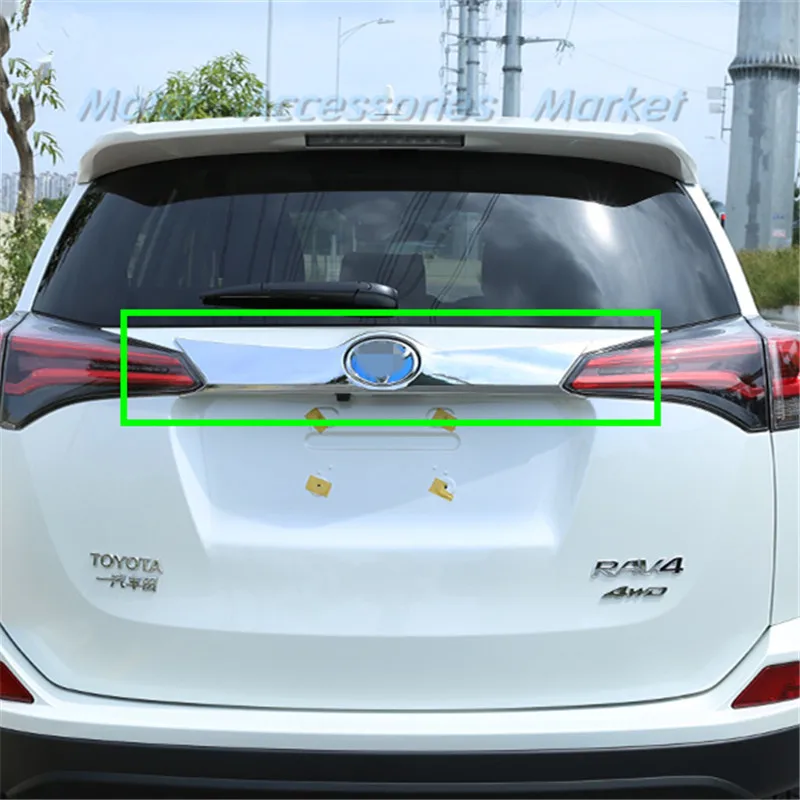 

New Chrome Rear Trunk Lid Cover Molding Trim For Toyota RAV4 2016 2017 2018