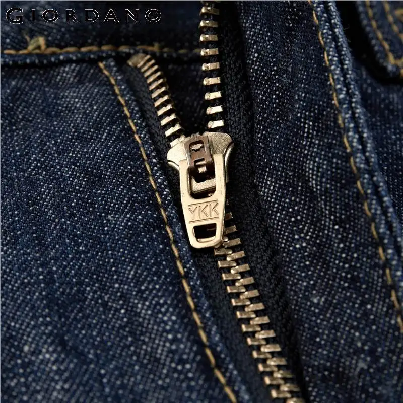 Giordano зауженные джинсовые брюки slim fit выполнены из натурального хлопка и широкий