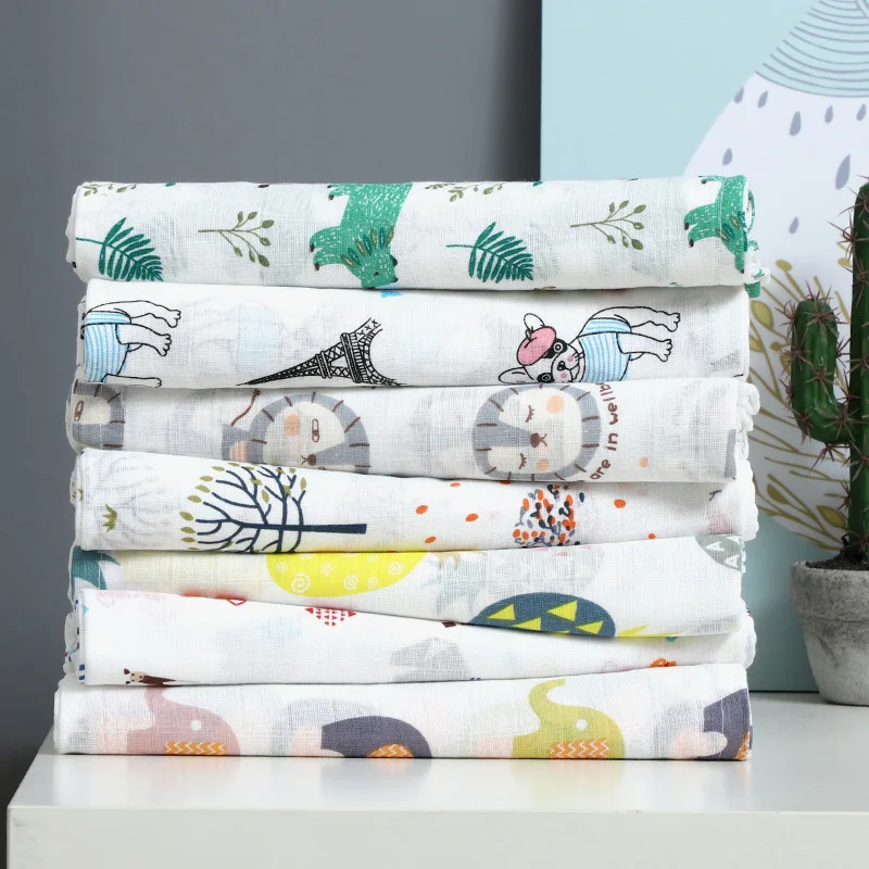 

Bamboo Blanket 100% Cotton Double Layer Gauze Muslin Swaddle Baby Blanket Stroller Cover Baby Bath Towel Newborn Swaddle Cocoon