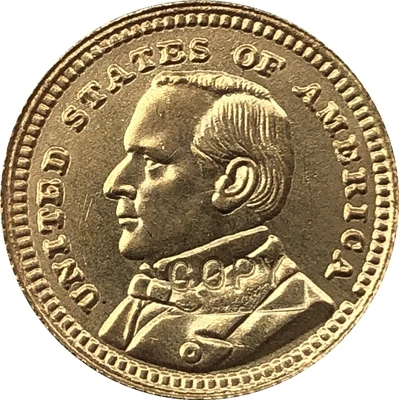 

24-K Gola-Plated USA 1903 1 Dollars Francs coin copy 15mm