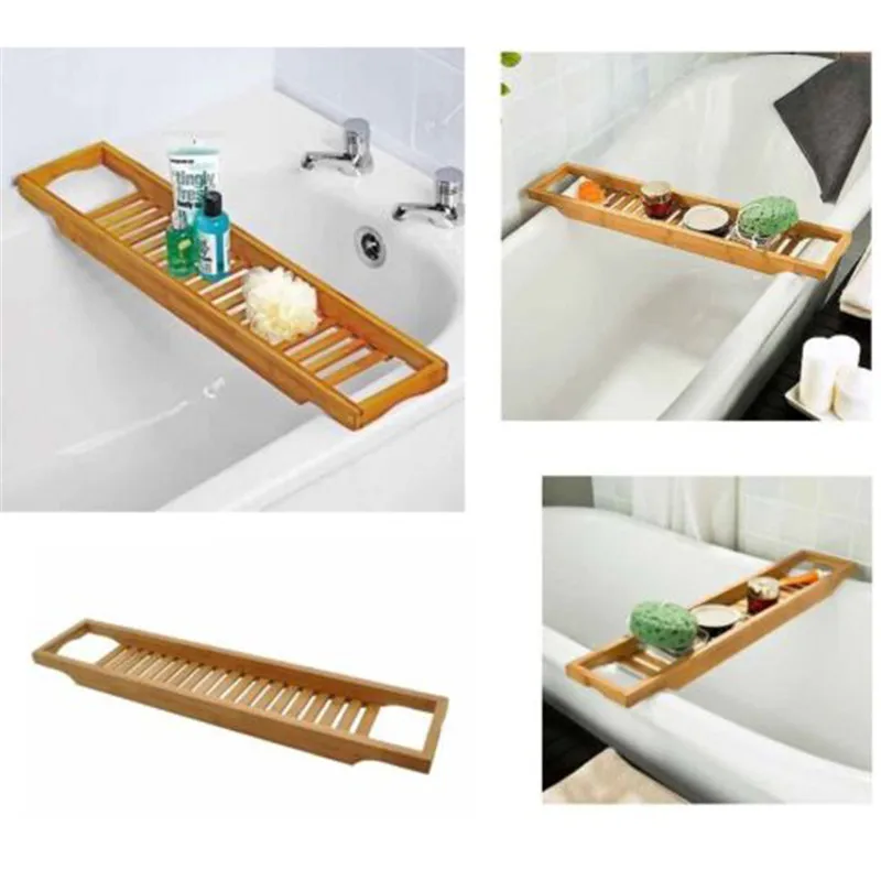 VOGVIGO Bamboo Bathroom SPA Multi-function Bathtub Creative Bathtub Shelf Rack Bathroom Bathtub Large Bathtub Accessories