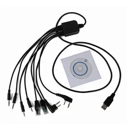 8 в 1 USB кабель для программирования для YAESU BAOFENG UV-5R для Kenwood для Motorola радио для ICOM Retevis H777 Walkie Talkie