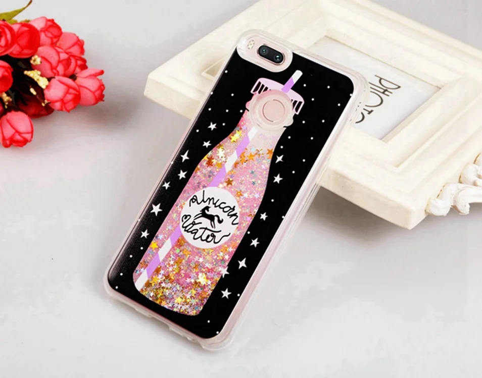 WhaY Quicksand Case For Xiaomi Mi A1 Cover Silicone Fashion Bottle Liquid Glitter Phone Case Xiomi Mi 5X MiA1 Fundas Couque Capa (6)