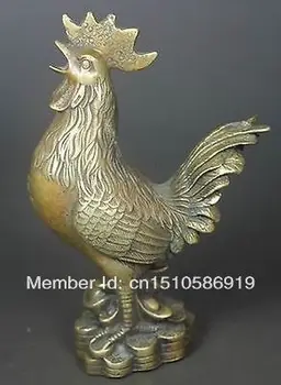 

CHINESE OLD COPPER HANDWORK COCK STATUE