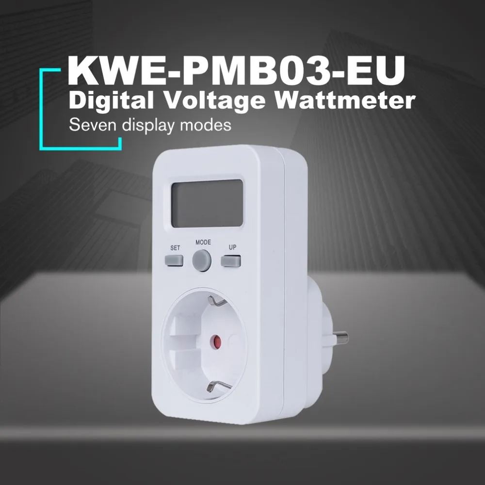 KWE PMB01 розетка цифровой Напряжение ваттметр Мощность потребление ватт энергии