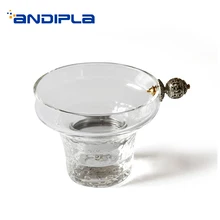 Японский стиль Творческий ручной работы Термостойкое прозрачное стекло чайное ситечко Китайский кунг-фу чай аксессуары фильтр чайные протечки