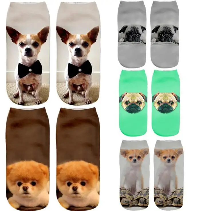 Animal 3D print socks hot lovely dog pattern printed boat sock | Детская одежда и обувь