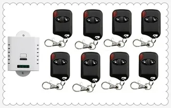 

85V 110V 120V 220V 250V 1CH Wireless Remote Control Switch Receiver + 8pcs cat eye Transmitters for Appliances Gate Garage Door